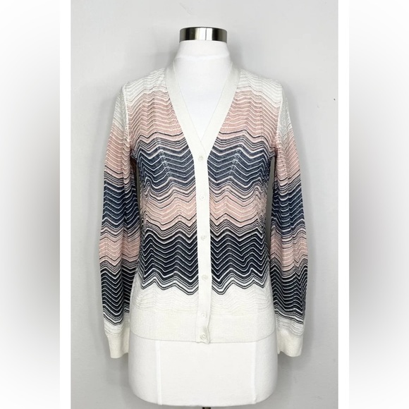 Missoni Jackets & Blazers - MISSONI Multicolored METALLIC BUTTON DOWN TOP. M